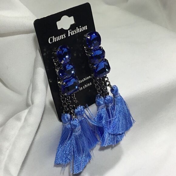 Tassel Drop Statement Earrings (UC3) - Picture 1 of 5